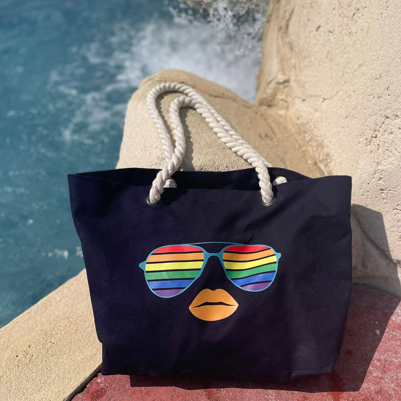 The Judy Beach Bag - Navy