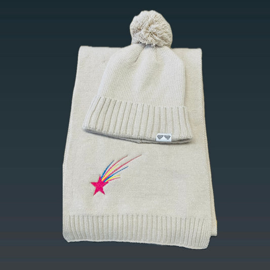 Shooting star hat & scarf set